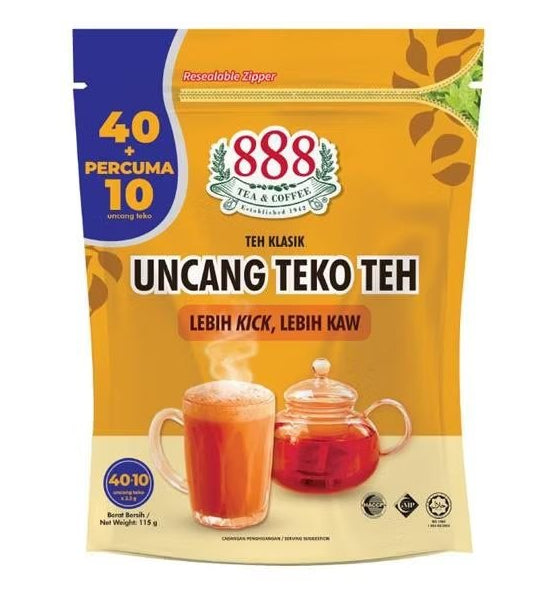 888 Teapot Tea "KAW" 2.3g x 50 bags Malaysia