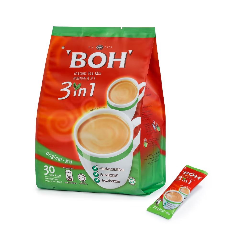BOH 3 in 1 Instant Tea Mix - Original 30 sachets x 20g Malaysia