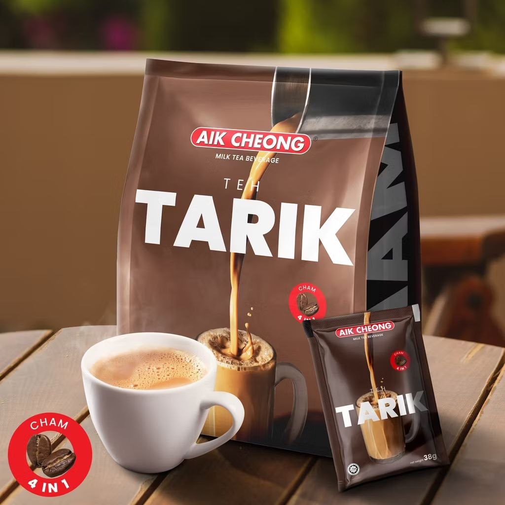 Aik Cheong Teh Tarik - Cham (Tea & Coffee Blend) (12 sachets x 38g) Malaysia
