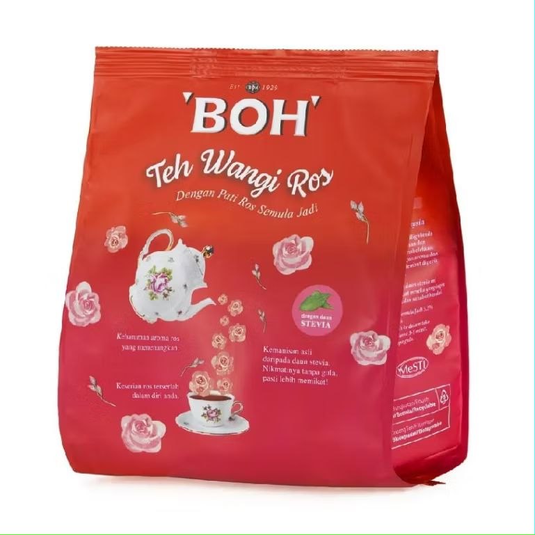 BOH Potbag Rose Tea 40 bags x 2g Malaysia