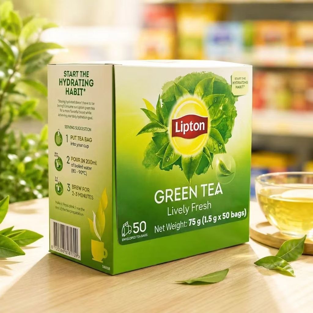 Lipton Green Tea 50 bags x 1.5g Malaysia