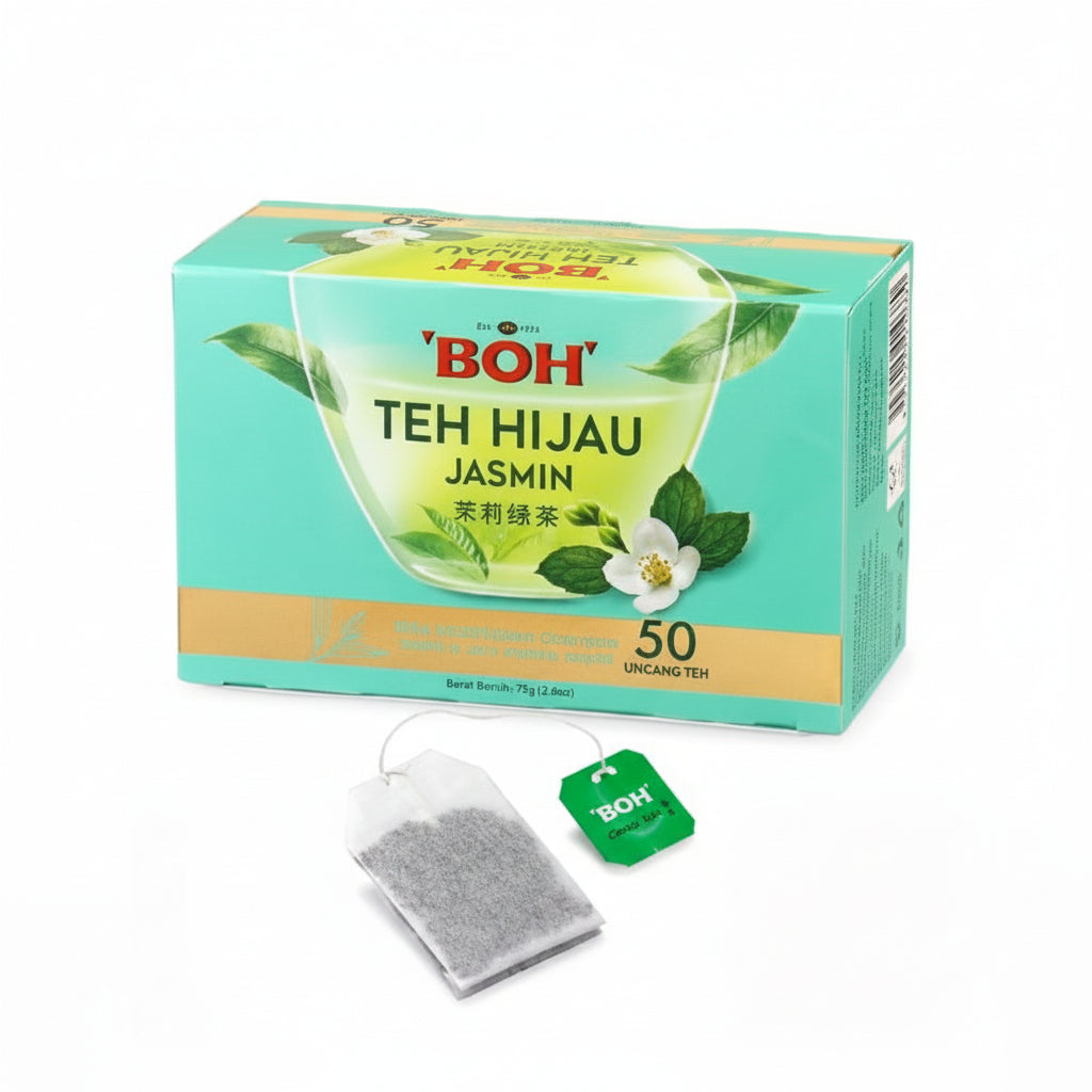 BOH Jasmine Green Tea Bag 50 bags x 1.5g Malaysia