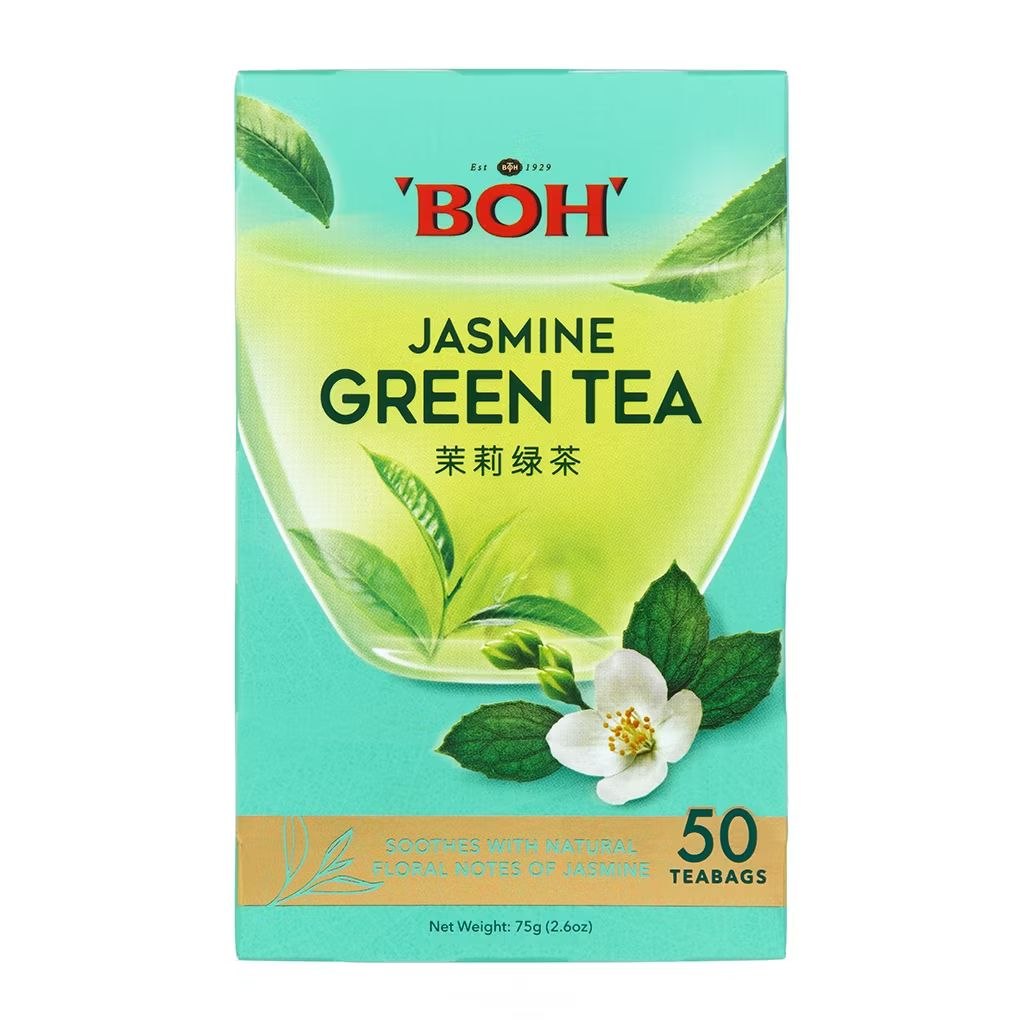 BOH Jasmine Green Tea Bag 50 bags x 1.5g Malaysia