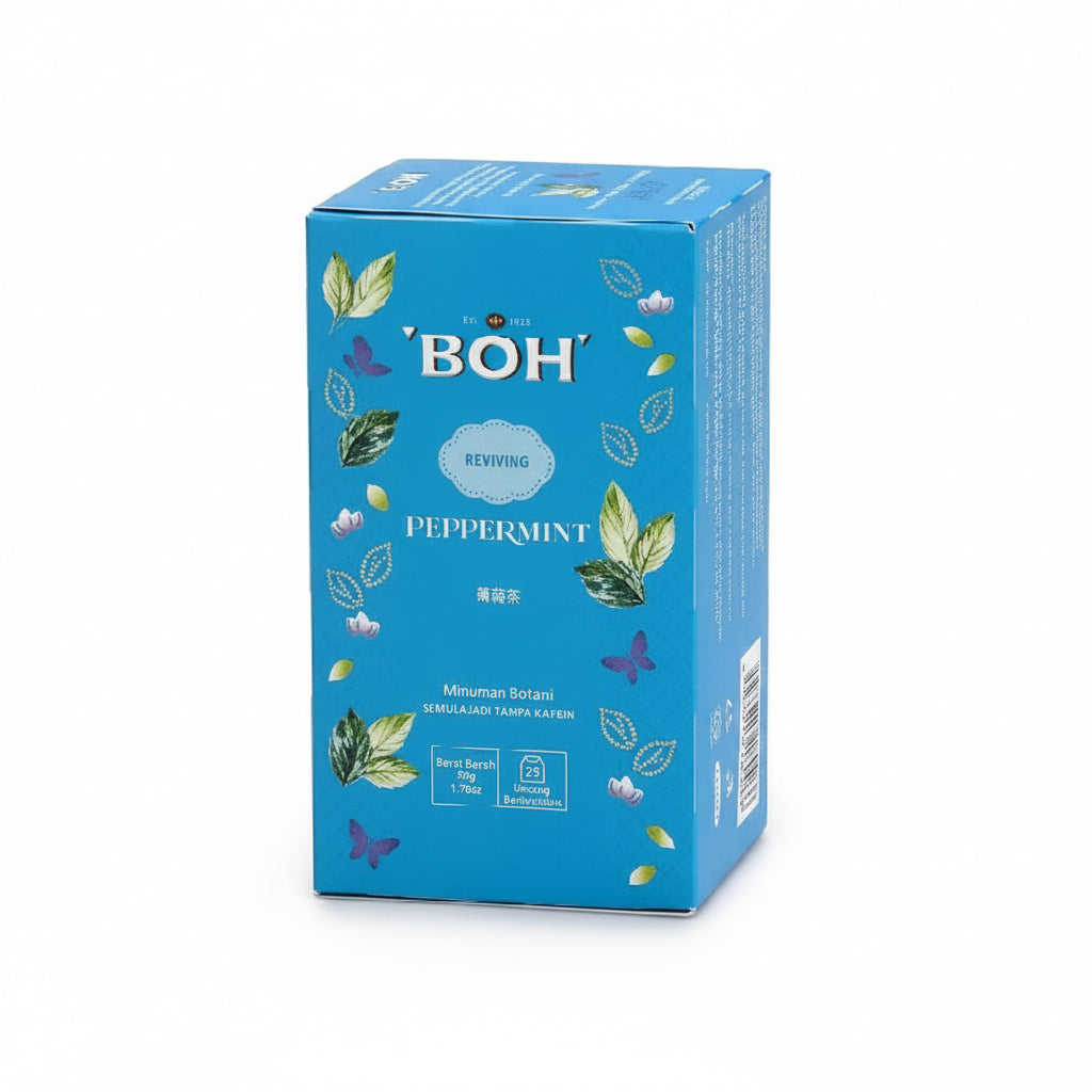 BOH Peppermint Teabag - Botanical Beverage 25 bags x 2g Malaysia