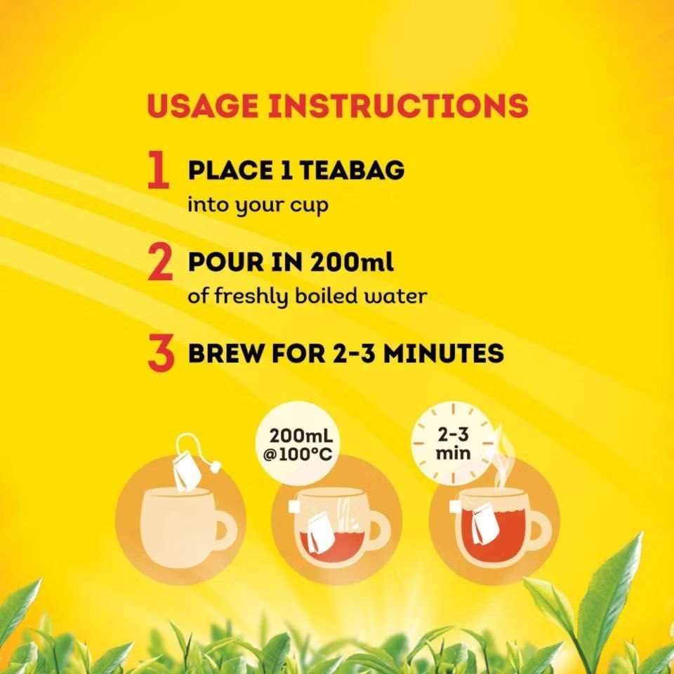 Lipton Uncang Teko Teh Extra Strong Black Tea Ekstra Kaw 80 bags x 2.3g Malaysia