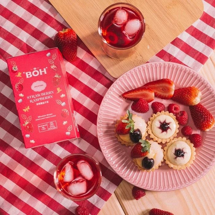 BOH Strawberry Raspberry Teabag - Botanical Beverage 25 bags x 2g Malaysia
