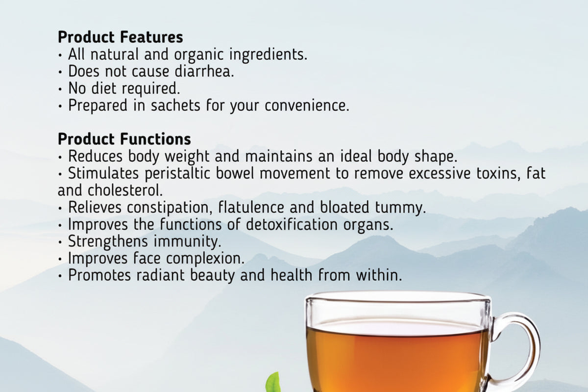 NH Detoxlim Natural Clenx Tea 3g x50 sachets Malaysia