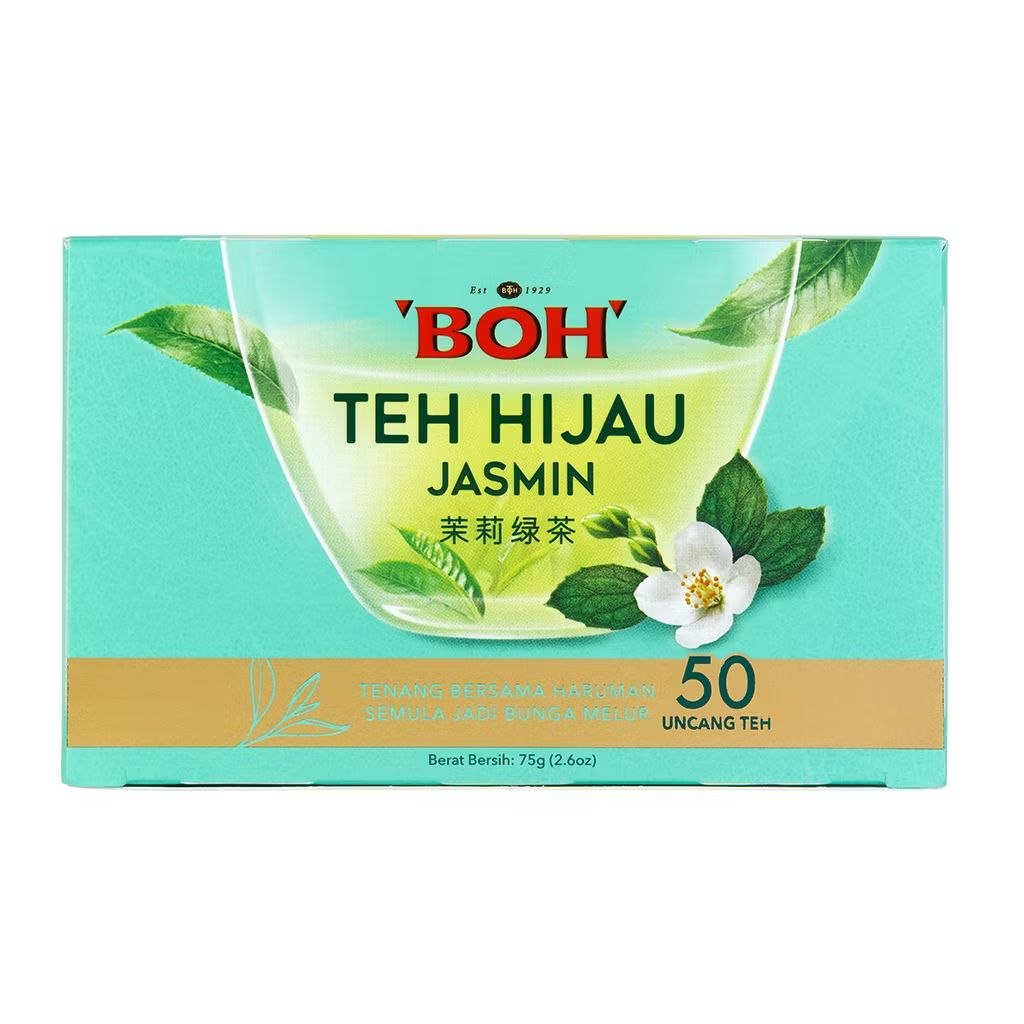BOH Jasmine Green Tea Bag 50 bags x 1.5g Malaysia