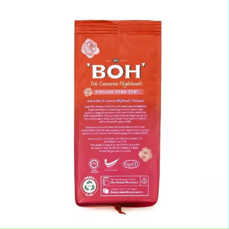 BOH Potbag Rose Tea 40 bags x 2g Malaysia