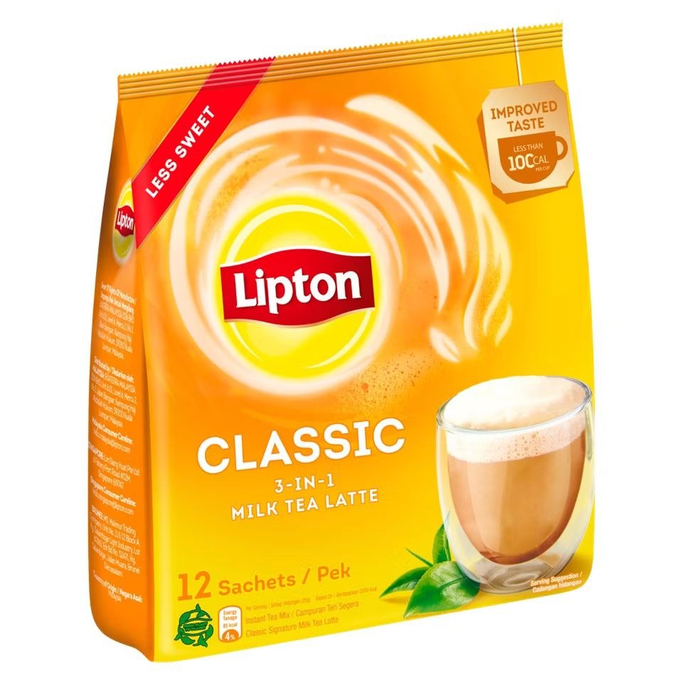 Lipton Classic 3 in 1 Milk Tea Latte 12 sachets x 20g Malaysia