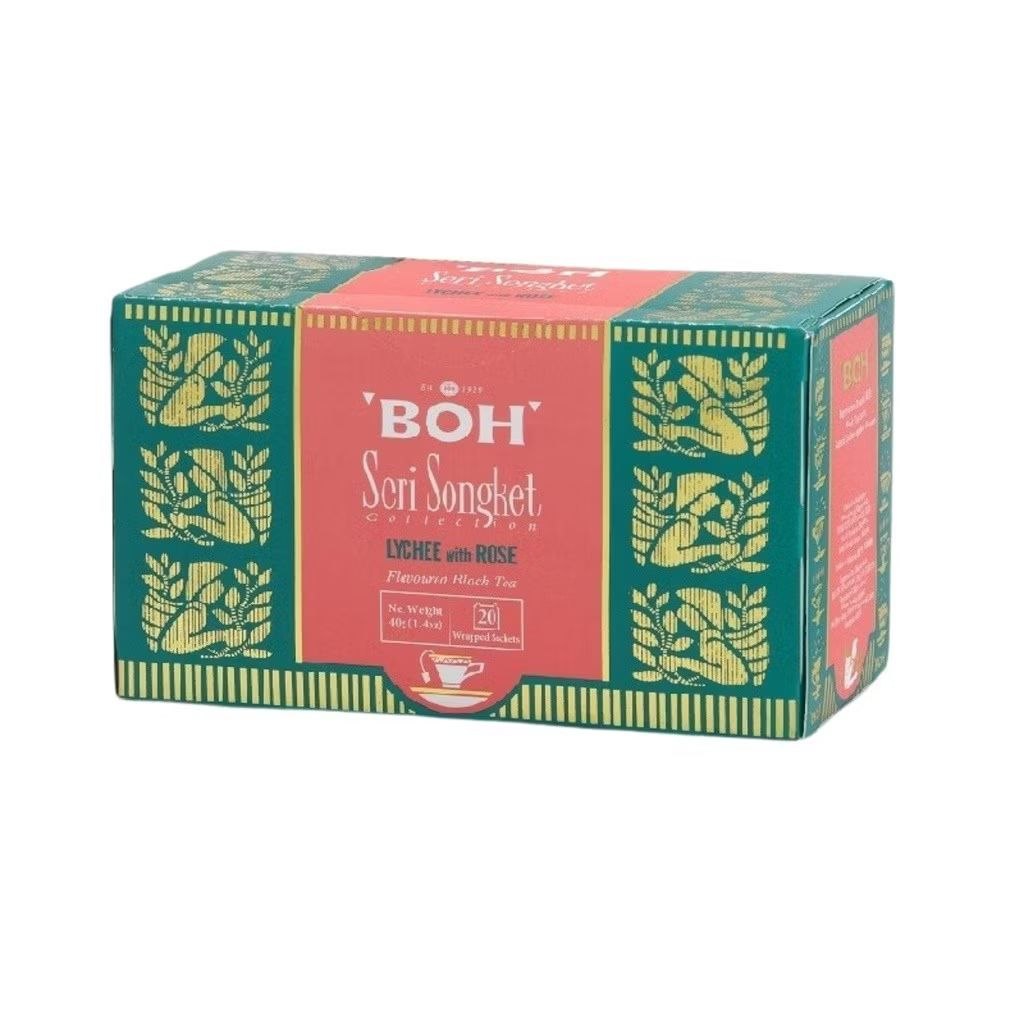 BOH Seri Songket Lychee with Rose Teabag 20 bags x 2g Malaysia