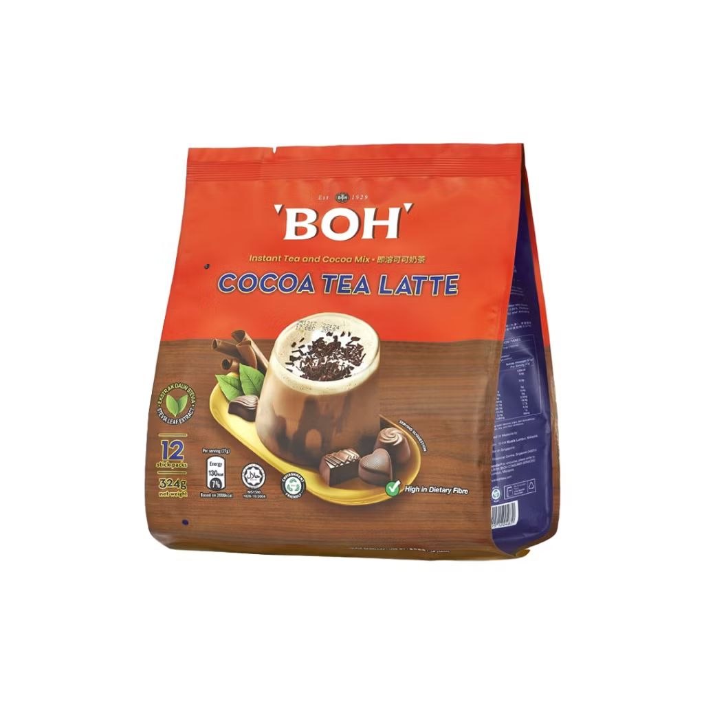 BOH Cocoa Tea Latte 12 sachets x 27g Malaysia
