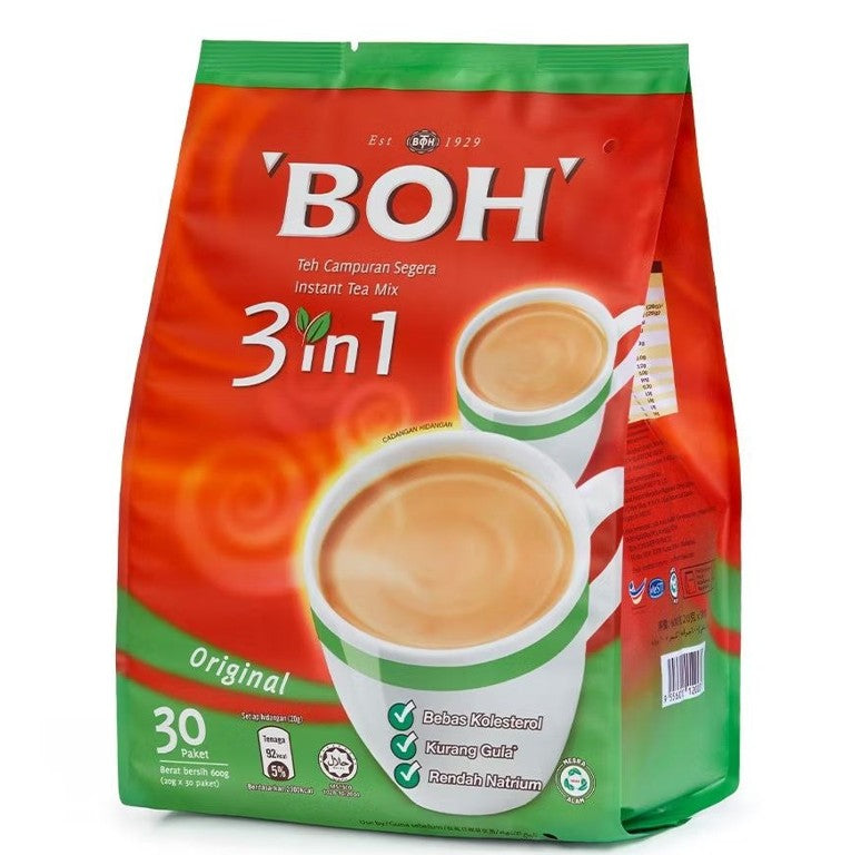 BOH 3 in 1 Instant Tea Mix - Original 30 sachets x 20g Malaysia