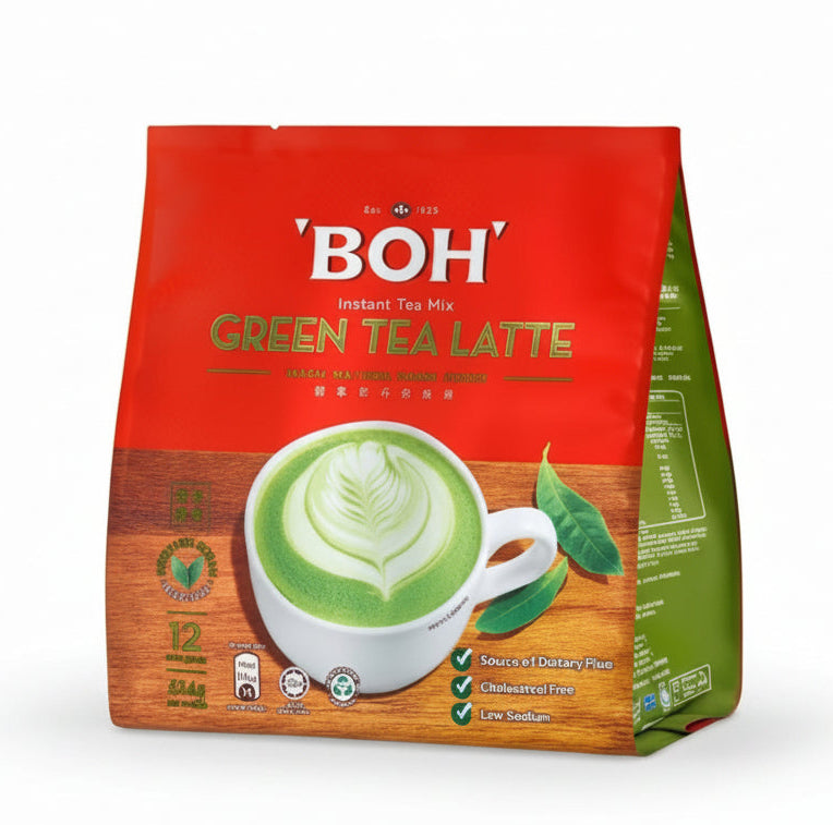 BOH Green Tea Latte 12 sachets x 27g Malaysia