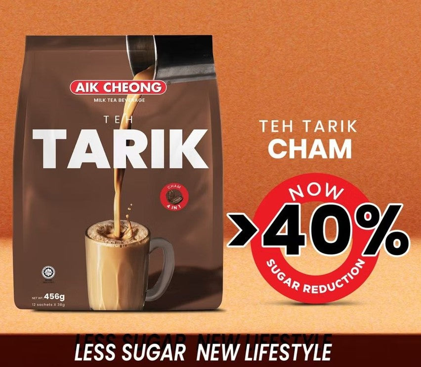 Aik Cheong Teh Tarik - Cham (Tea & Coffee Blend) (12 sachets x 38g) Malaysia