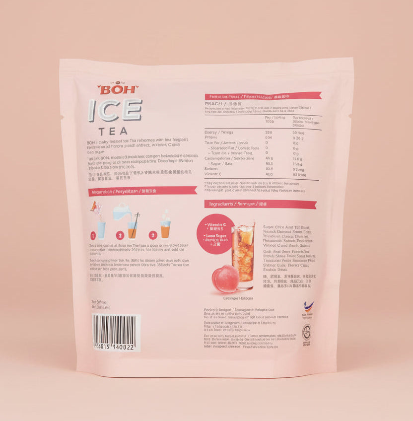 BOH Ice Tea Peach 20 sachets x 14.5g Malaysia