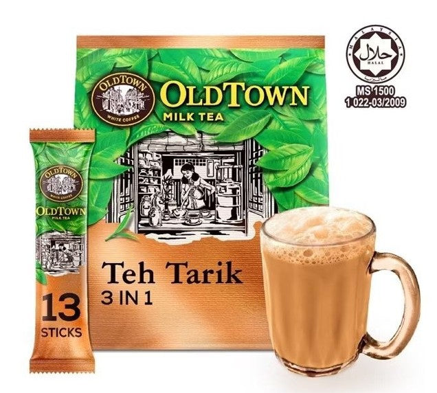OLDTOWN Instant 3 in 1 Premix Teh Tarik Milk Tea 13 sachets x 27.1g Malaysia