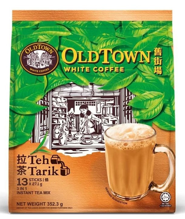 OLDTOWN Instant 3 in 1 Premix Teh Tarik Milk Tea 13 sachets x 27.1g Malaysia