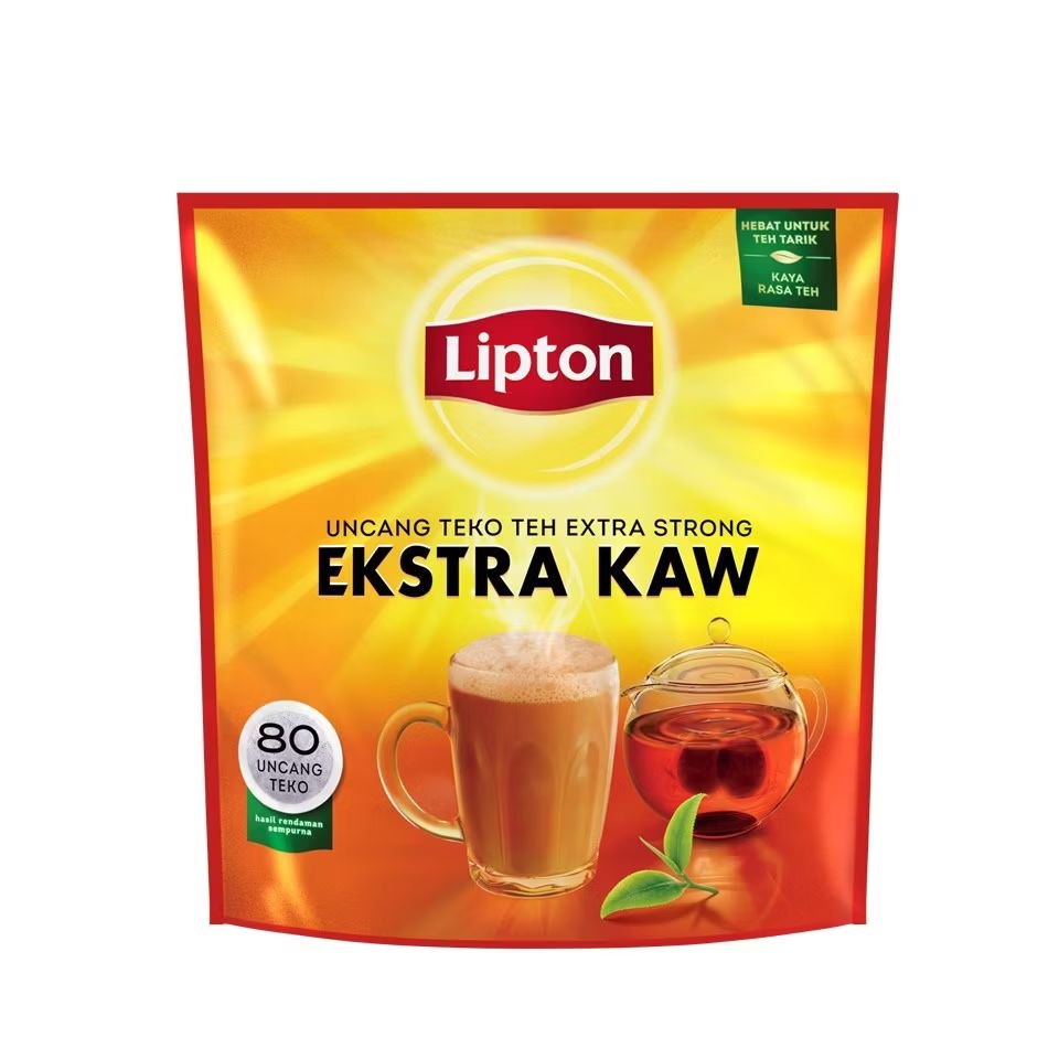 Lipton Uncang Teko Teh Extra Strong Black Tea Ekstra Kaw 80 bags x 2.3g Malaysia