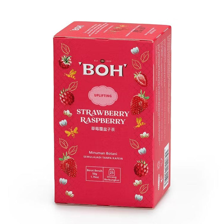 BOH Strawberry Raspberry Teabag - Botanical Beverage 25 bags x 2g Malaysia