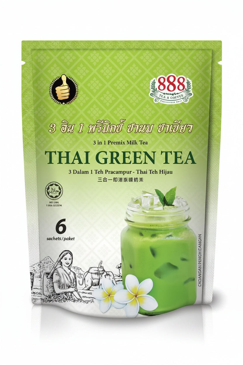 888 3 Instant Milk Tea - Thai Green Tea 35g x 6 sachets Malaysia