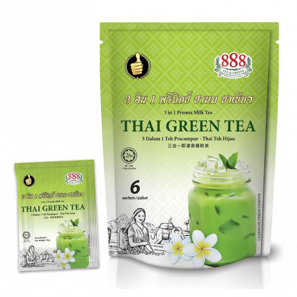 888 3 Instant Milk Tea - Thai Green Tea 35g x 6 sachets Malaysia