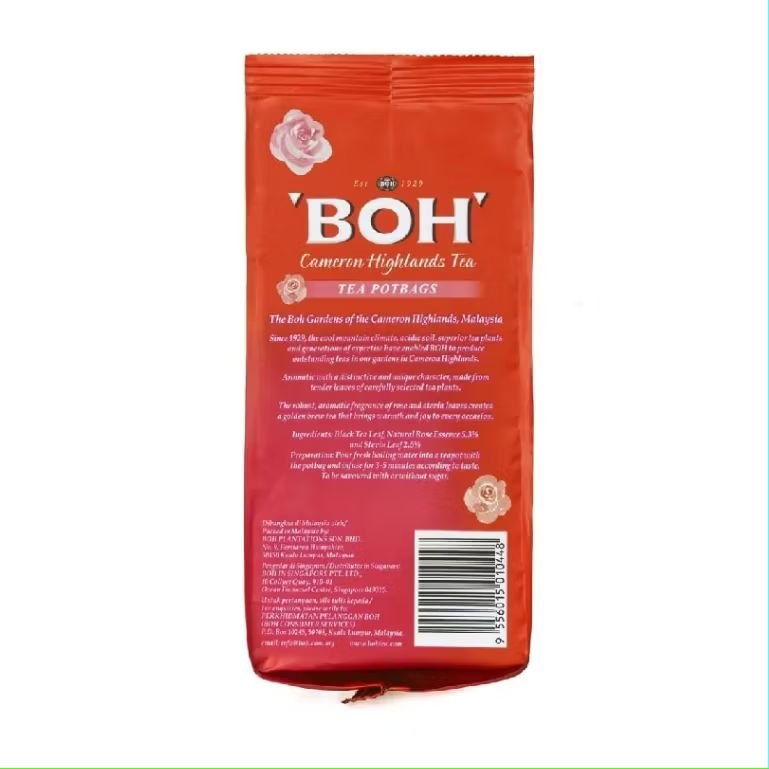 BOH Potbag Rose Tea 40 bags x 2g Malaysia
